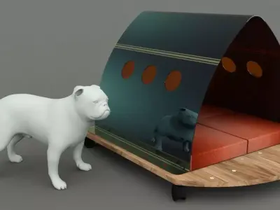 Dog House Project - House 02 Low-poly 3D model