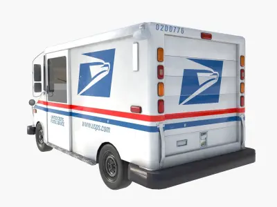 Grumman LLV USA post Low-poly 3D model