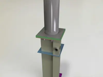 Rising bollard 3D model