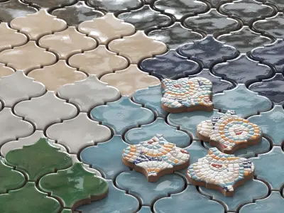 Arabesques Majolica Tile 3D model