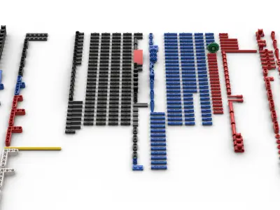 TwindBricks3D - 42153 NASCAR Next Gen Chevrolet Camaro ZL1 3D print model