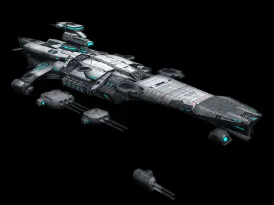 Battlestar - Battleship 22 3D model