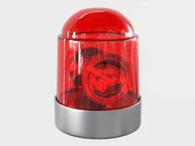 Warning Light PBR Low-poly 3D model