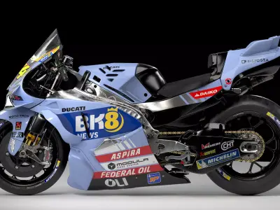 MotoGP Bike FA54 Low-poly 3D model