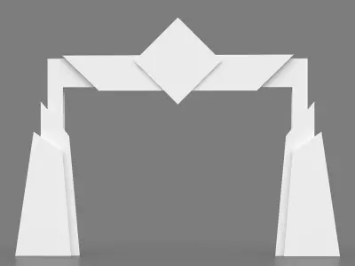 Arch Gate 01 Model  Free low-poly 3D model