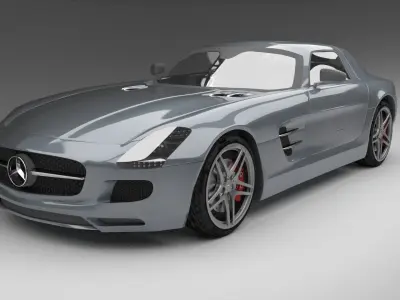 Mercedes sls amg 2011 Low-poly 3D model