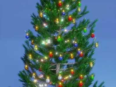 Christmas Tree and Presents 3D model