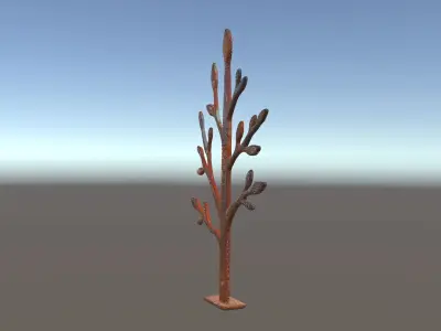 Rustic Metal Tree Decor Model Pack Low-poly 3D model