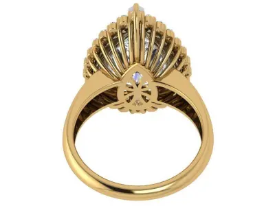 Pear Cluster Ring 4639 3D print model