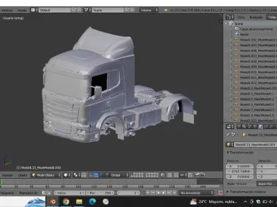 Scania G410 4x2  Low-poly 3D model