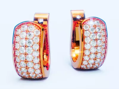 English Lock Earring 3 3D print model