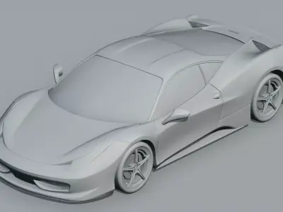 Ferrari 458 Italia 3d model Low-poly 3D model
