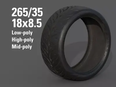 Federal 595 RS 265 35 for 18x8 Low-poly 3D model
