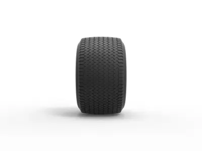 Rear Wheel of Northeast Dirt Modified stock car Scale 1 to 25 3D print model