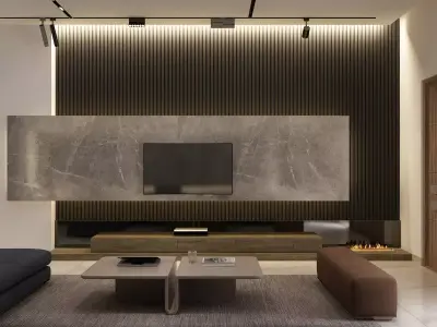 tivi wall set 7  3D model