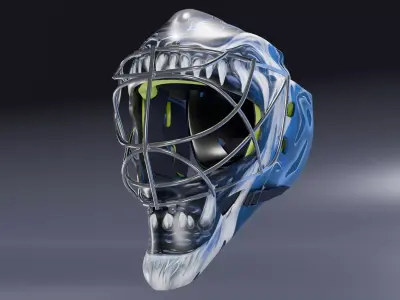 Ice Hockey Goalie Mask Low-poly 3D model