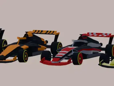 F1 2026 All Team Car Low Poly Low-poly 3D model