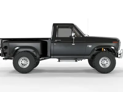 Generic F150 1986 Flared Side  3D model