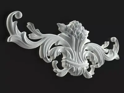 Large Decorative Element for Classic Style Furniture 3D model