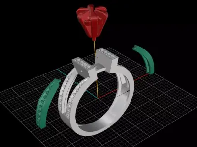 woman ring  3D print model