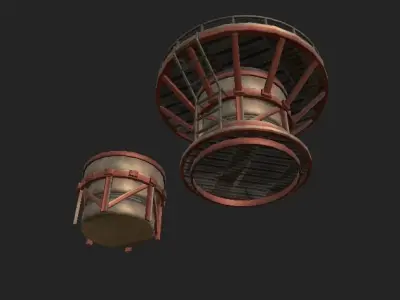 Giant Pillar Frame Low-poly 3D model