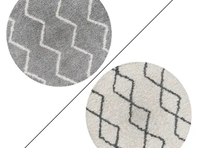 Round Rug Set 185 3D model