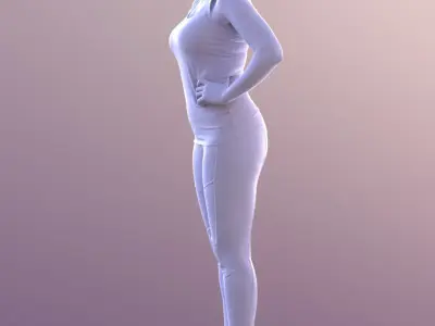 Rocio 10572 - Standing Sport Girl Low-poly 3D model