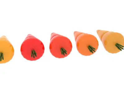 Carrot Marzipans Set 3D model