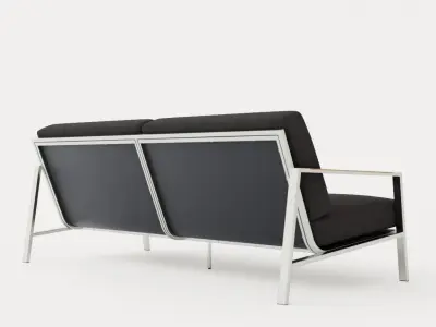 Naos 2 and half seater sofa Low-poly 3D model