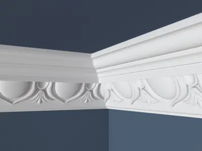 Decorative Crown Molding 3D model 9
