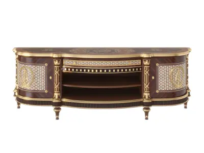 Luxury baroque TV stand by Modenese 3D model