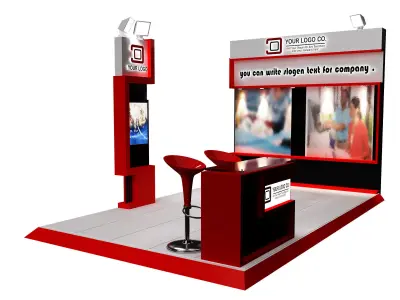  Booth Exhibition Stand a105b 3D model