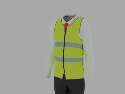 Engineer Cloth Low-poly 3D model