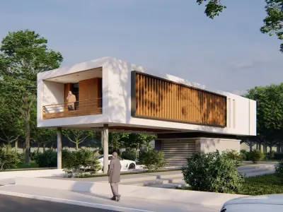 MODERN SMALL HOUSE 3D model