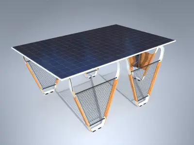 EV Electric Vehicle Charger station  3D model