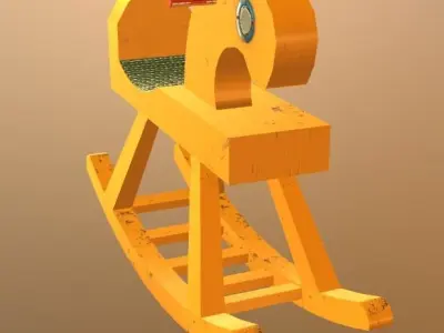 kids Rocking Horse Low-poly 3D model