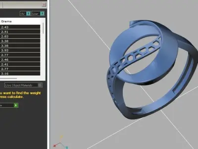 Fancy Womens Rings Plain Rings Ready STL 3DM Models Rings 3D print model 18