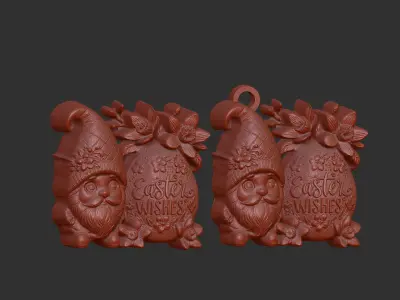 Easter gnome egg decor  3D print model