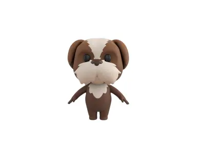 Character199 Shih Tzu Dog 3D model
