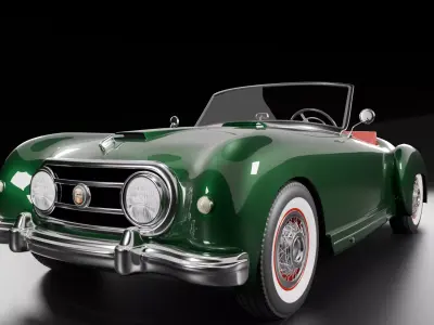 Vintage Car - Oldtimer V6 - 1950s  3D model