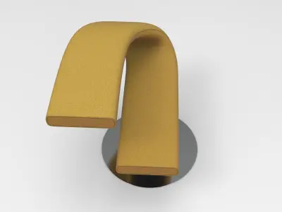 Let Chair Low-poly 3D model