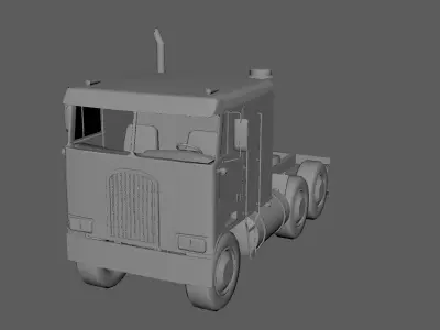 Kenworth K100 Low-poly 3D model