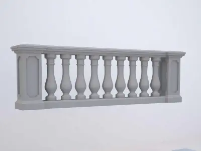 Balustrade balcony railing Free 3D model