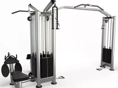 Gym Cable station 3D model