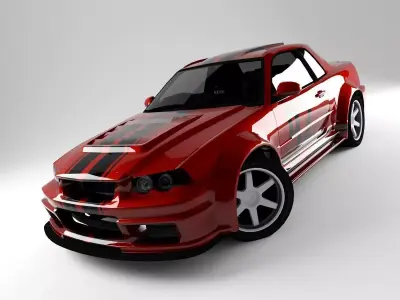 Car R34 Low-poly 3D model