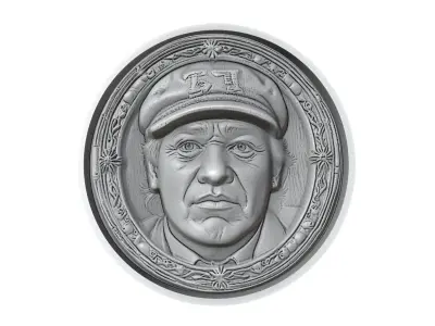 Diego Maradona Footballer Medallion 3D print model