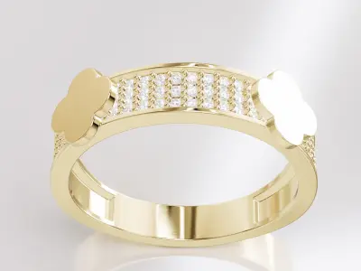 Jewelry Diamond Ring Model RG03 Free 3D print model