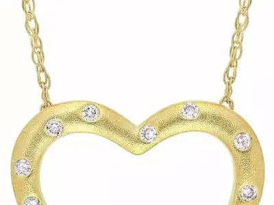 Heart with diamond jewelry 3D print model