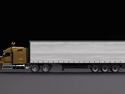 Kenworth 990 Truck Brown 3D model