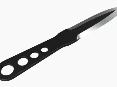 Knife throwing 01 3D model